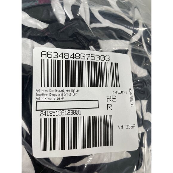 Belle by Kim Gravel Reg Better Together Dress Shrug Set 4X Black Whimsigoth NEW - Picture 2 of 7